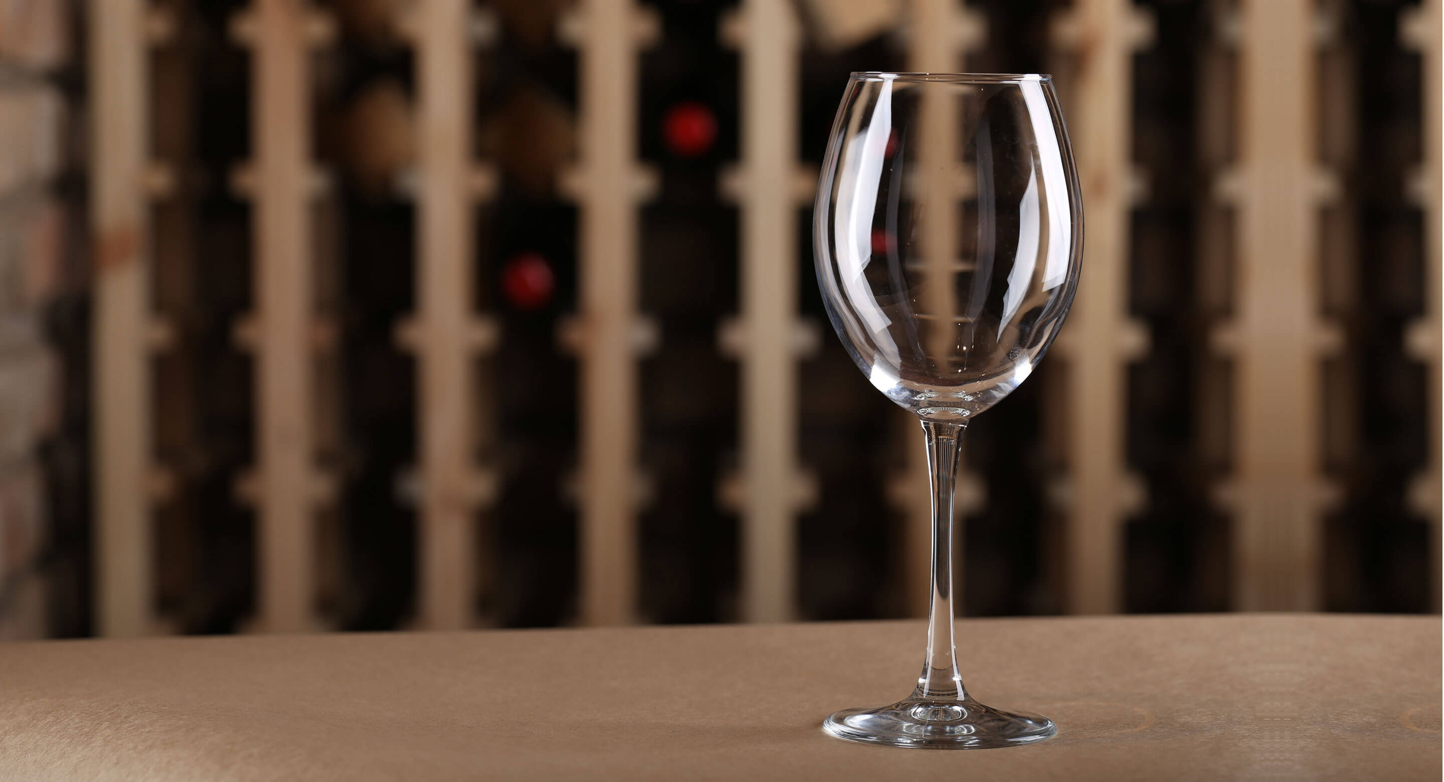 Empty wine glass