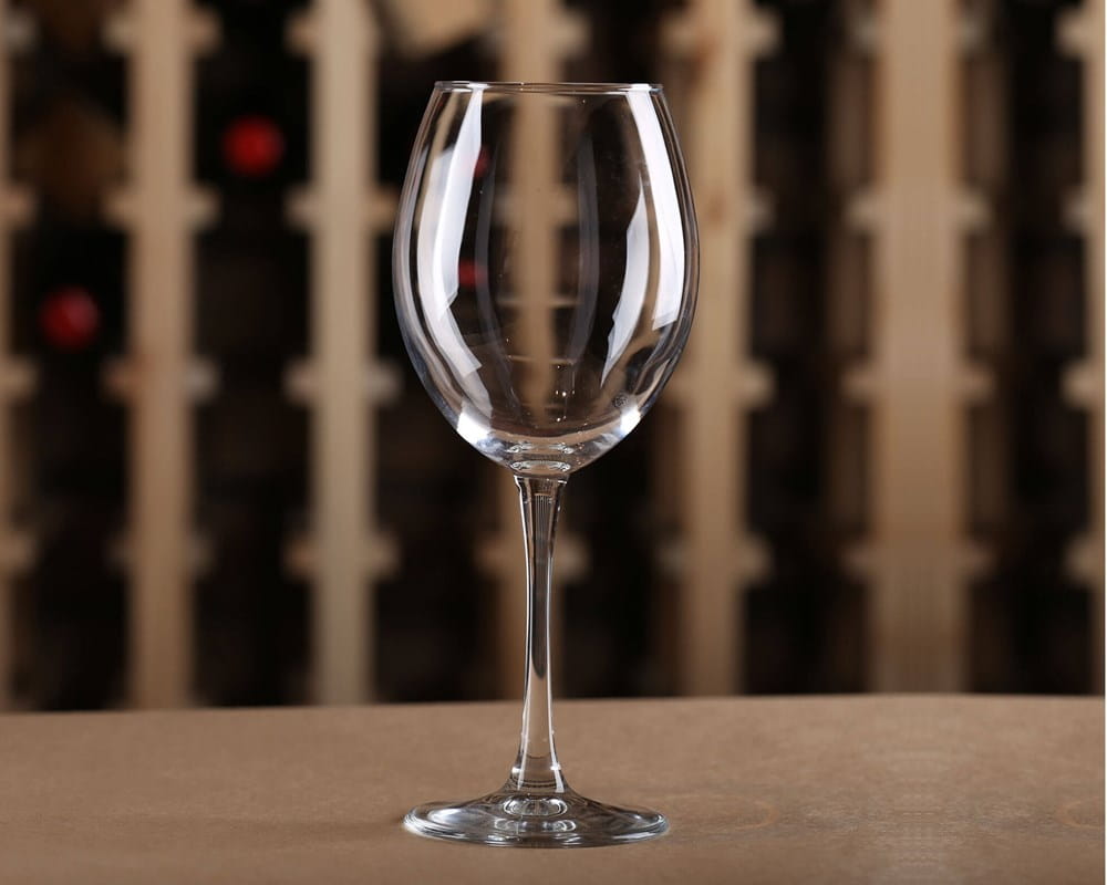 Empty wine glass